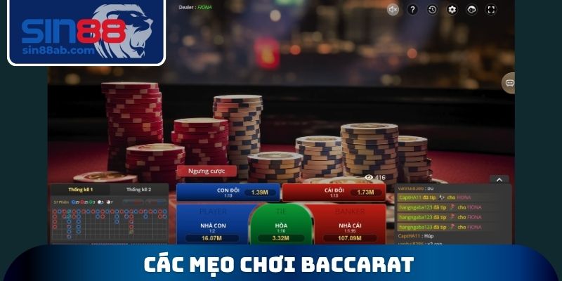 Các mẹo chơi Baccarat