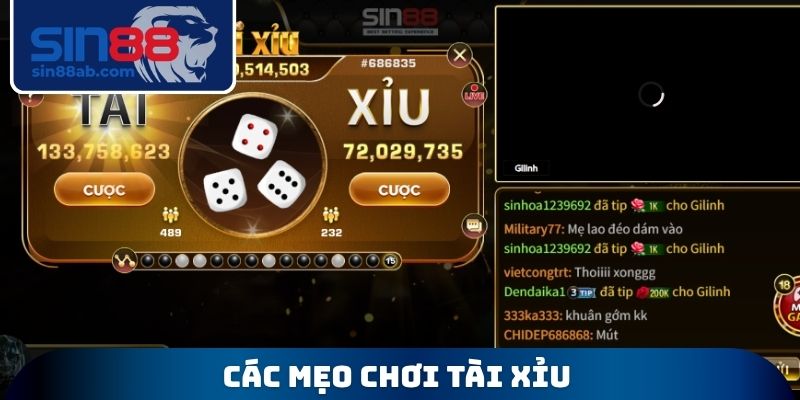 Các mẹo chơi tài xỉu