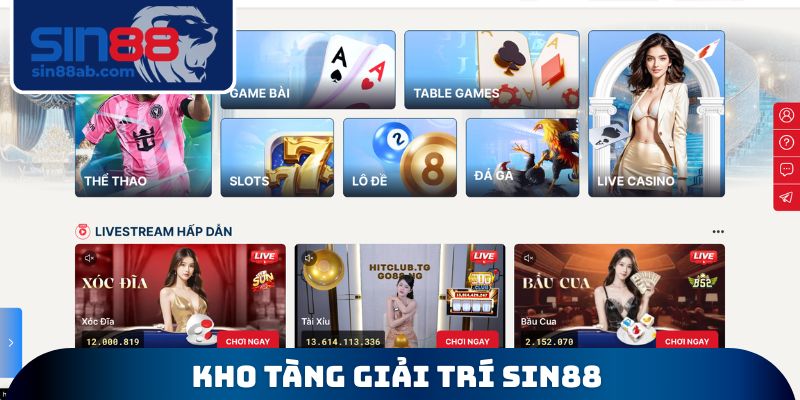 Kho tàng giải trí Sin88