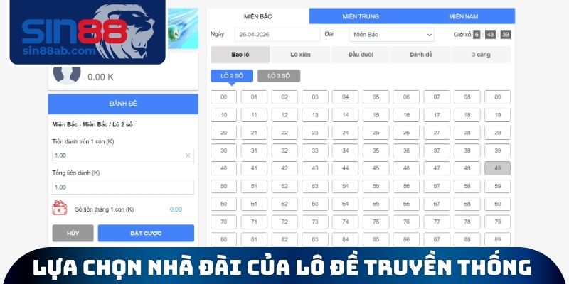 Lựa chọn nhà đài của lô đề truyền thống